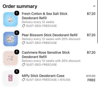Wild deodorant - Free refillable deodorant case (SUST-DEO-FREECASE) OR 20% off order (LIJNTJES20)