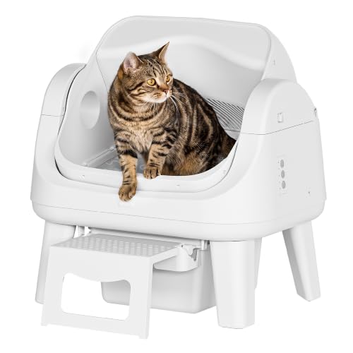 Automatic Cat Litter Box, Self Cleaning Litter Box, Open Top, 3 Buttons