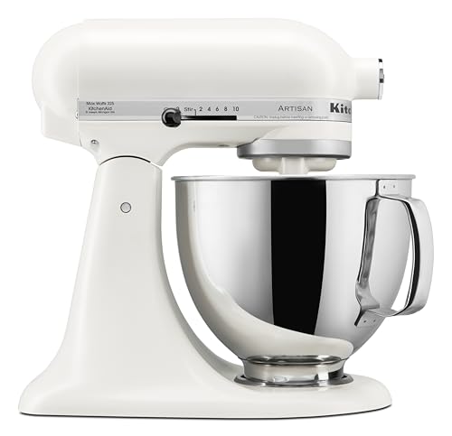 KitchenAid Artisan, 5-Qt Tilt Head Stand Mixer, KSM150PS, Porcelain White