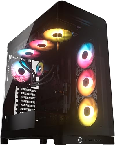CORSAIR Frame 4500X RS-R ARGB Bundle – Includes 3X RS120R ARGB Fans, 1x RS120 ARGB Fan, 1x Nautilus RS 360 ARGB CPU Cooler – Black
