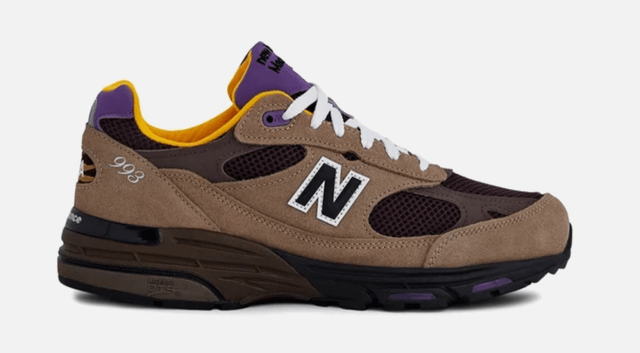 NEW BALANCE TEDDY SANTIS X 993 MUSHROOM/MIDNIGHT VIOLET ON SALE