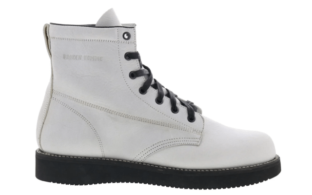 Broken Homme James Boot FB12002 Mens White Leather Casual Dress Boots ON SALE
