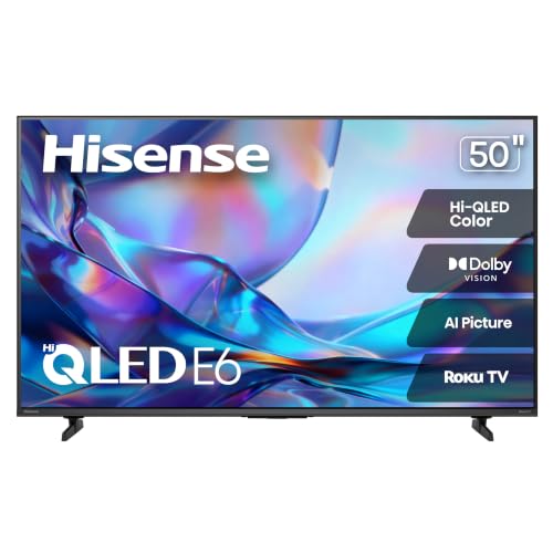 Hisense 50 Class E6SR Series Hi-QLED 4K UHD Smart Roku TV (50E6SR,