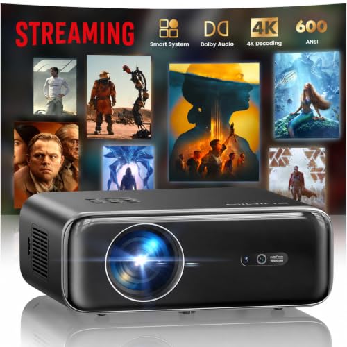 Smart Outdoor Projector with WiFi and Bluetooth,