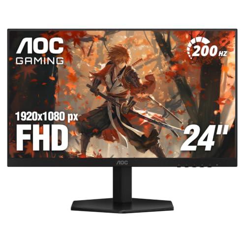 AOC 24" Gaming Monitor FHD 200Hz IPS NVIDIA G-SYNC Compatible 0.3ms 24G42HE