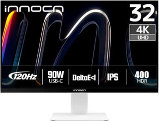 INNOCN 32" 4K 120Hz / FHD 240Hz HDR400 USB-C 90W Monitor for MacBook/PCWork with MacBook / Mac Mini, Editing, Design, IPS, DeltaE<1, DP1.4, HDMI 2.1, Pivot Stand, CB32U1. Now