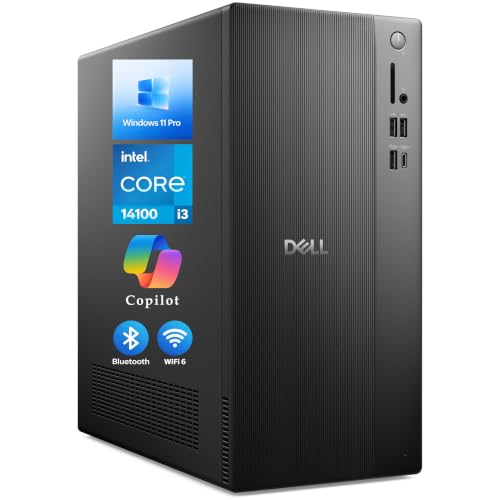 Dell Pro Tower Desktop Computers, Intel i3-14100, 16GB DDR5 RAM, 1TB SSD