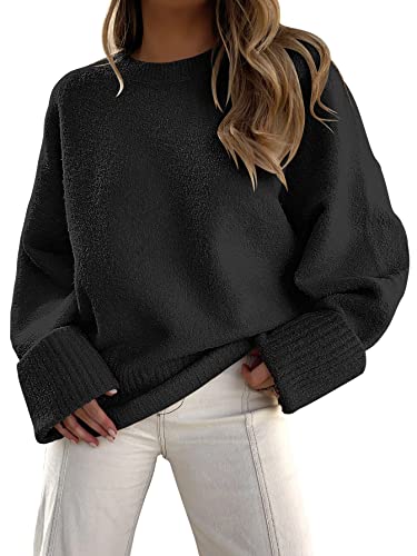ANRABESS Women Oversized Cozy Knit Sweaters 2026 Fall Fashion Outfits