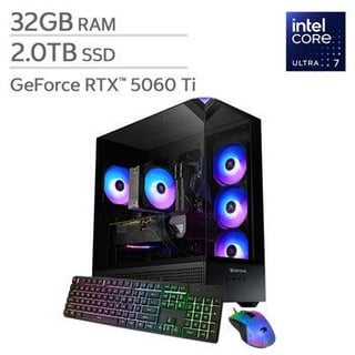 iBUYPOWER Element Gaming PC Desktop — Intel Core Ultra 7 265F — NVIDIA GeForce RTX 5060 Ti 8GB — 32GB DDR5 RAM — 2TB NVMe SSD