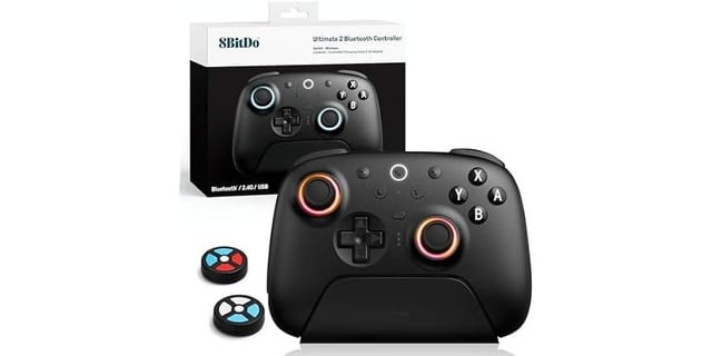 8BitDo Ultimate 2 Bluetooth Controller (Black, TMR Joysticks)