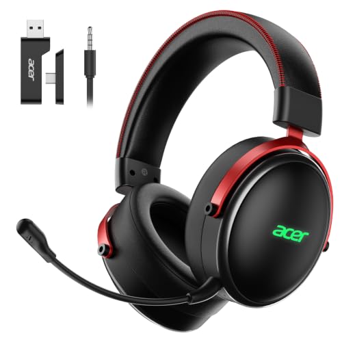Acer Wireless Gaming Headset with Zero-Latency for PS5,PC,Switch-40H Batt