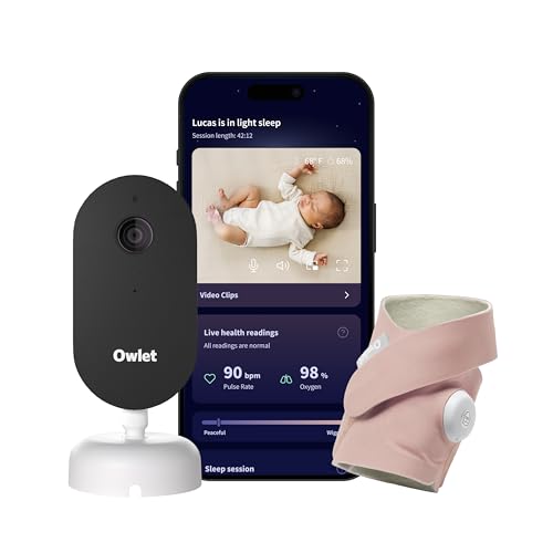 Owlet Dream Duo 3 Smart Baby Monitor System, Dream Sock + 2K