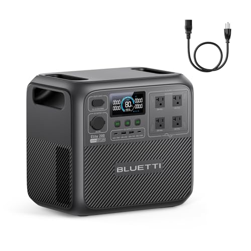 BLUETTI Elite 200 V2 Portable Power Station 2073.6Wh 2600W Solar Generator