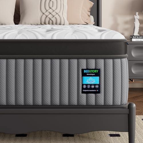 BedStory Firm Queen 14 Inch Mattress, Deep Sleep Hybrid Cooling Mattresses for