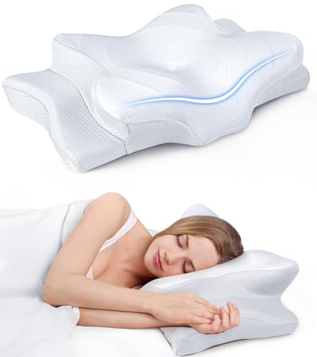 Ultra Pain Relief Cooling Pillow for Neck Support, Adjustable Cervical Pillow