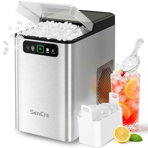Nugget Ice Maker Countertop 40Lbs/24H Soft Chewable Ice Machine