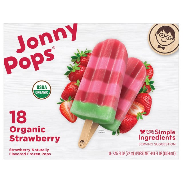 JonnyPops Organic Strawberry Bar 18-Count (#2023732)