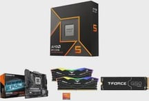 AMD Ryzen 5 9600X 6-Core | GIGABYTE B850M EAGLE WIFI6E M-ATX Motherboard | 32GB DDR5 6000 RAM | Team Group G50 1TB PCIe 4.0 NVMe SSD | Cooler Master Elite Liquid 240 CPU AIO Cooler White