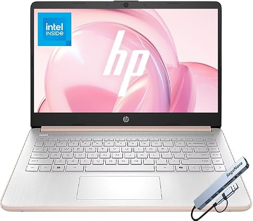 HP 14 Laptop Computer with Microsoft Office 365, 128GB UFS, 4GB RAM,