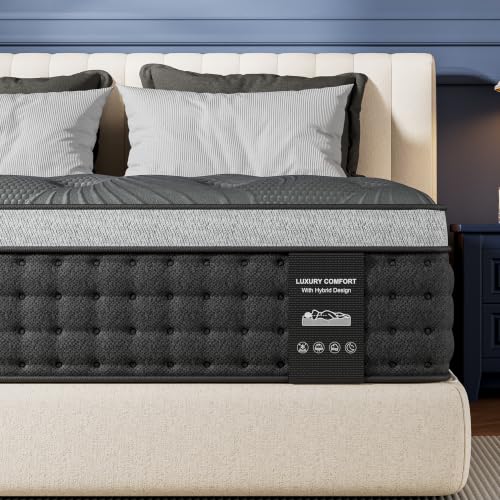 Extra Firm Queen Mattress 12 inch,Cooling Hybrid Mattress for Deep Sleep