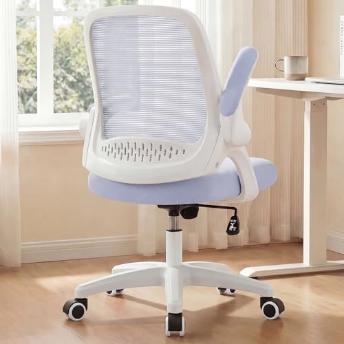 NEO CHAIR Office Desk Chair, Ergonomic Mesh with Flip-Up Armrests, Purple