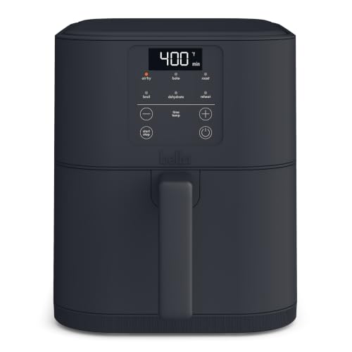 bella Fits-Anywhere™ 6qt Slim Air Fryer with Non-Toxic Coating, Slate