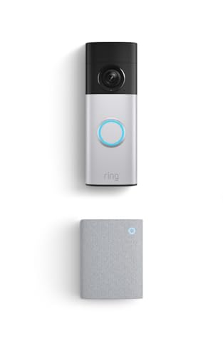 Ring Battery Doorbell Plus (newest model), Nickel Silver with Chime (newest