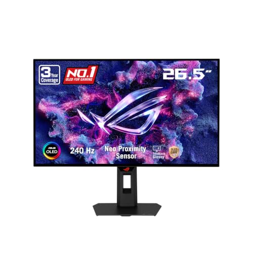 ASUS ROG XG27AQDMGR 27 Inch 1440p 240Hz Glossy OLED HDR Gaming Monitor
