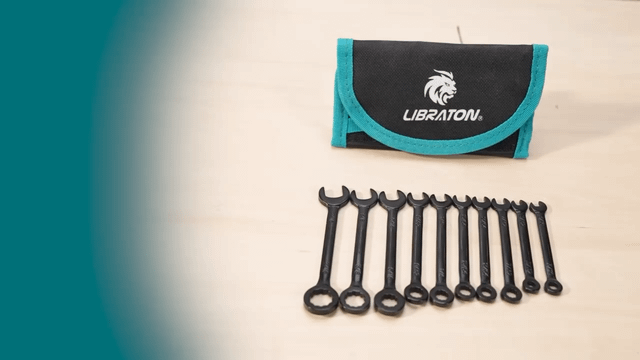 LIBRATON Mini Wrench Set 10-Piece with Pouch