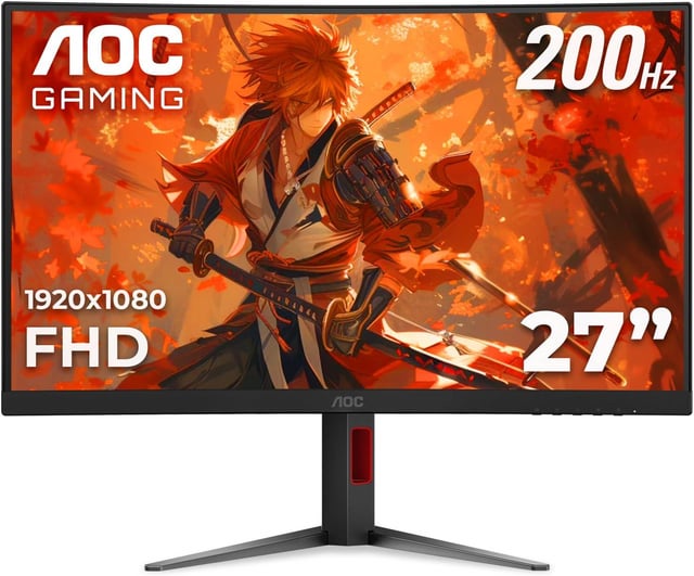 AOC 27 Inch Curved Gaming Monitor FHD 200Hz VA 0.3ms HDR, C27G4H2. Now