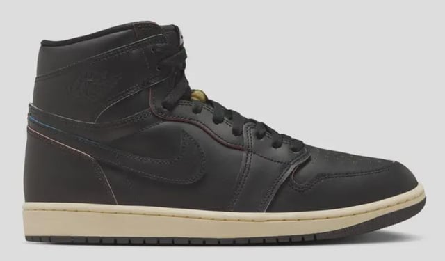 Air Jordan 1 Retro High OG Black and Muslin Mens Lifestyle Shoes (Black/Black Muslin) ON SALE