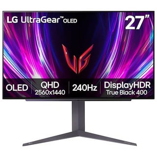 LG ‎27GS93QE 27-inch Ultragear OLED Gaming Monitor QHD 1440p 240Hz 0.03ms DisplayHDR True Black 400 AMD FreeSync Premium Pro NVIDIA G-Sync HDMI 2.1 DisplayPort Tilt/Height/Pivot Stand Black. Now