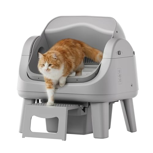 PetPivot Open Top Self Cleaning Cat Litter Box, Automatic Litter Box with