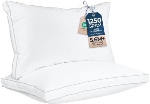 Utopia Bedding Gusset Bed Pillow, Hotel Pillows King Size Set of 2,