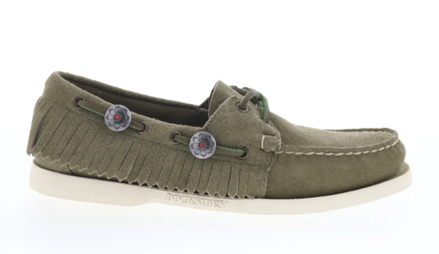 Sebago Portland Fringes 741148W-909 Mens Green Loafers & Slip Ons Boat Shoes ON SALE