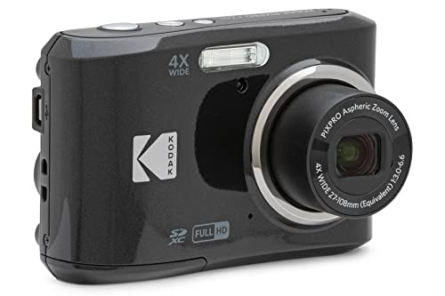 Kodak PIXPRO FZ45 16MP Compact Digital Camera, 4X Optical Zoom, AA, Black