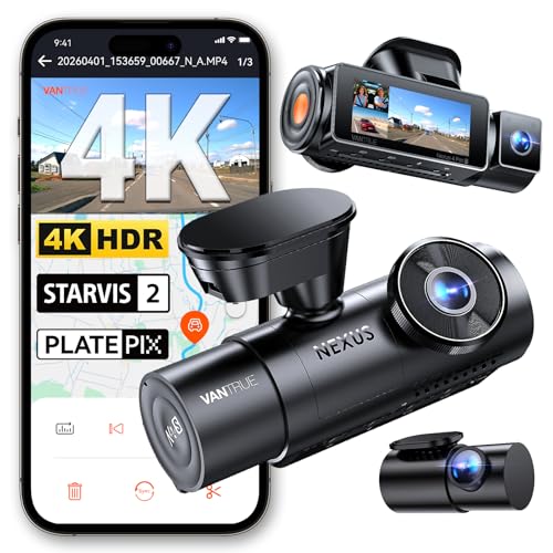 Vantrue N4 Pro S 4K 3 Channel Dash Cam, Triple STARVIS 2