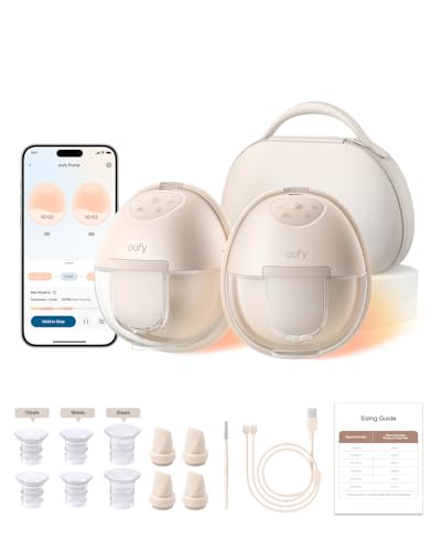 eufy Heated Wearable Breast Pump S1 Pro, Charging Case, Hands-Free