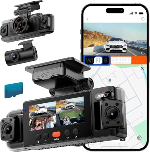 IIWEY N6 360° Dash Cam 4 Channel, Free 128GB Card, 8 IR