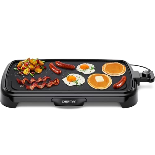 Chefman XL Electric Griddle with Removable Temperature Control, Immersible Flat