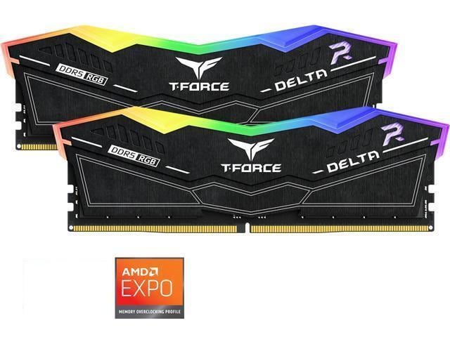 Team T-Force Delta RGB 32GB (2 x 16GB) DDR5 5200 (PC5 41600) Desktop Memory Model FF3D532G5200HC40CDC01 |