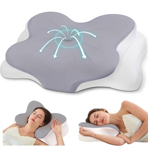 Cervical Neck Pillow, Ergonomic Memory Foam, Breathable Cover, Fits All