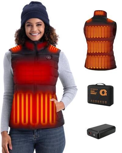 Women's Heated Vest with 16000mAh Battery,15 Heating Zone Heated Vest Women