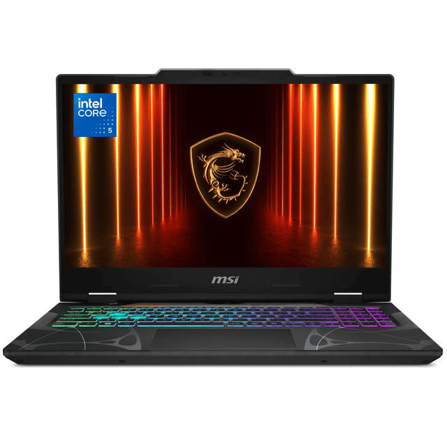 MSI Cyborg 15 Gaming Laptop (2026): 15.6" 144Hz IPS Display, Intel Core 5 210H, NVIDIA GeForce RTX 5060, 16GB RAM, 512GB SSD. Now