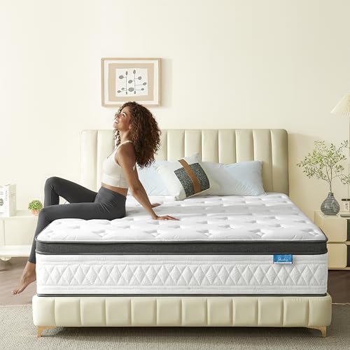 Queen Mattress, 12 Inch Hybrid Queen Size Mattress in a Box