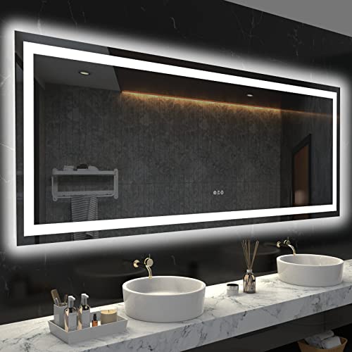 LOAAO 72X36 LED Bathroom Mirror with Lights, UL Listed