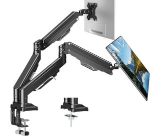 Dual Monitor Mount for Screens up to 43", Heavy Duty Monitor Arm Ultrawide Desk Mount Holds 2.2-33lbs Each, Premium Gas Spring Adjustable Computer Monitor Arm for 2 Monitors, VESA Mount Visit the ErgoFocus Store. Now