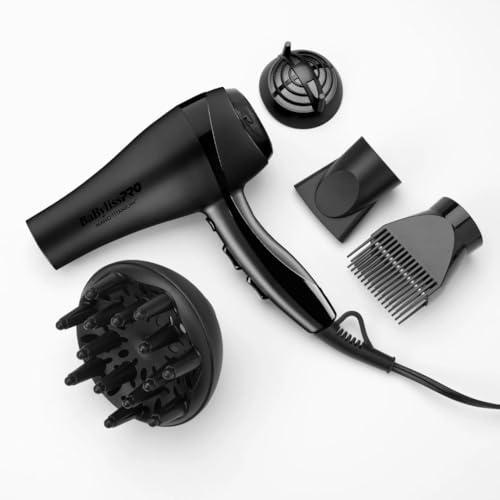 BaBylissPRO Nano Titanium 2000-Watt Blow Dryer with Concentrator Nozzle,