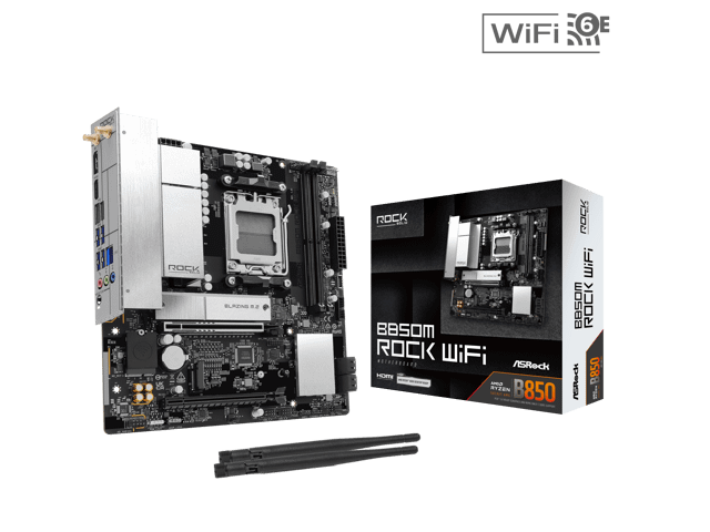 ASRock B850M Rock WiFi AM5 AMD B850 Micro ATX