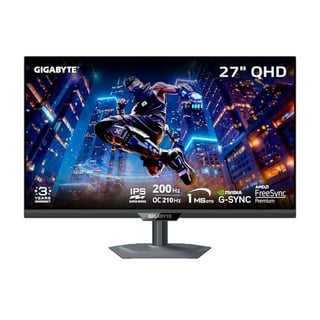 GIGABYTE M27Q2 27" SuperSpeed IPS QHD AMD Freesync Premium Gaming Monitor | Black, QHD 2560x1440, 200HZ-OC 210Hz, 1ms GTG, G-Sync Compatible, Type-C, KVM, HDMI, DP, Height and Tilt Adjustable. Now